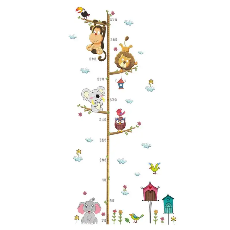 

Animal Lion Monkey Pattern Wall Sticker Height Measurement Wall Sticker For Children Bedroom Living Room Mural Decoration
