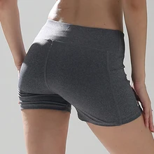 BESGO новые женские карманные однотонные дышащие спортивные шорты узкие с эластичным поясом впитывающие влагу для тренажерного зала фитнеса тренировок женские мини шорты