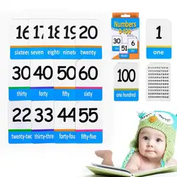 1 коробка 0-100 покрытые бумажные числовые карточки раннего образования номер карты для обучения детей обучающие игрушки для детского