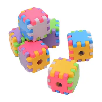 

Assembled Pencil Sharpener Manual Innovative Cute Building Block Plastic Pencil Sharpener Stationery For Eyebrow Colored Pencil