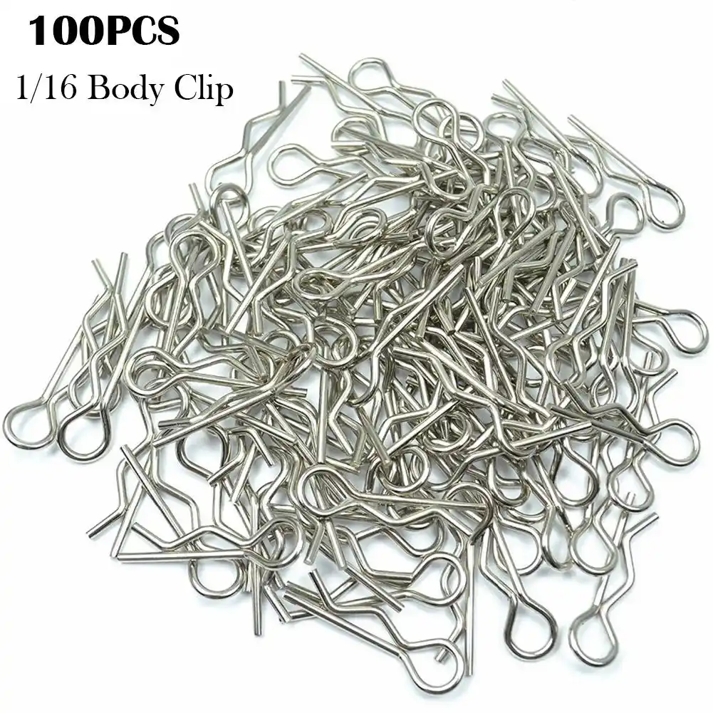 100PCS Stainless Steel Body Shell Clips Pin Or RC 1//16 Model Car HSP Q*BB5