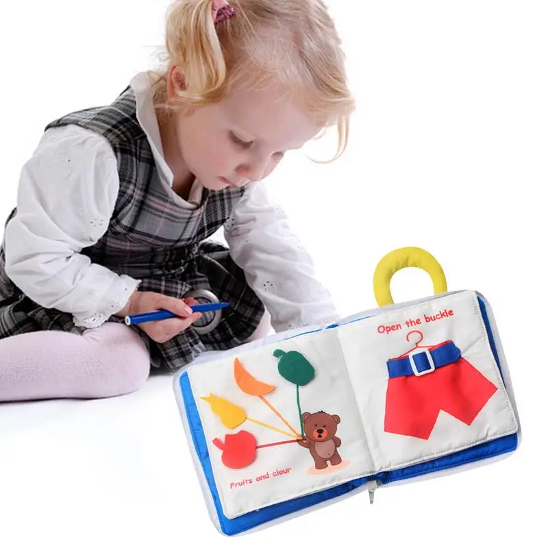 

Portable Infant Baby Early Education Cloth Book Washable Tear Resistant Soft Cloth Book Children's Enlightenment Puzzle Toy