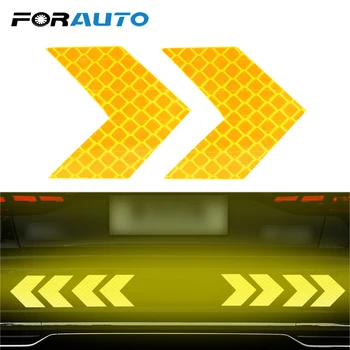 

FORAUTO 2 Piece/set Car Reflective Sticker Warning Decals Arrows Pattern Motorcycle Auto Tail Bar Bumper Sticker Safety Mark