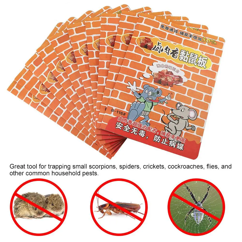 Non-toxic Tasty Meat Scent Strong Sticky Adhesive Mouse Glue Trap Inset Pests Control Reject Catcher Household Tool Non-toxic Tasty Meat Scent Strong Sticky Adhesive Mouse Glue Trap Inset Pests Control Reject Catcher Household Tool
