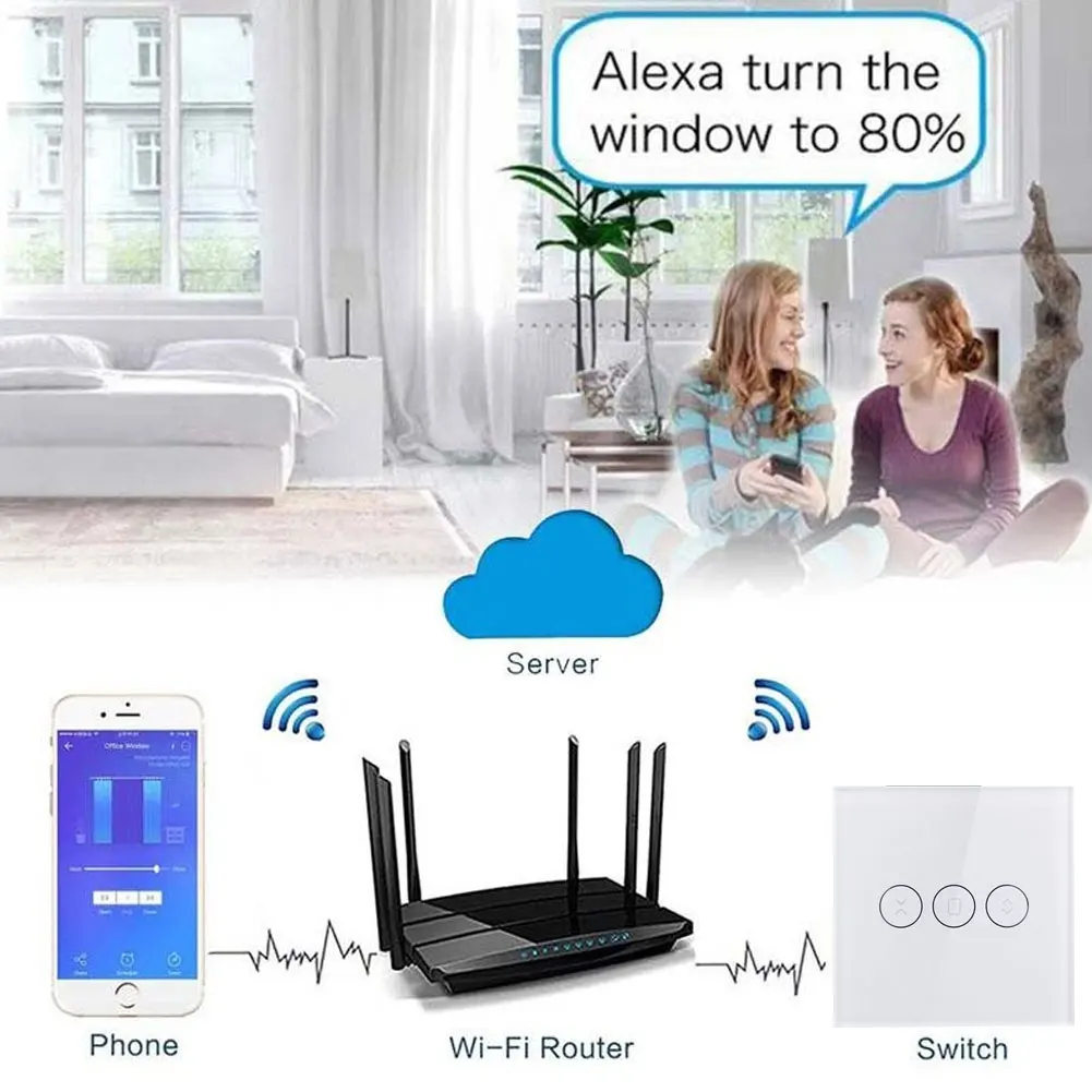 Настенный выключатель Wifi электрические жалюзи переключатель 86 Тип