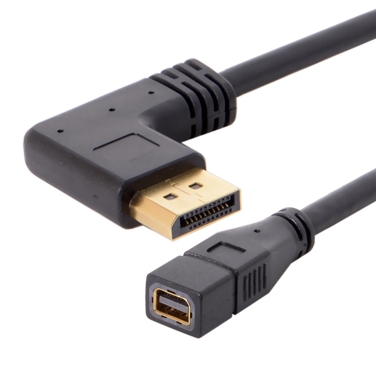 90 градусов правый угол DP DisplayPort к Мини гнездовой кабель для дисплеев