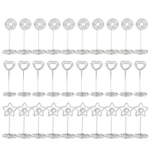 30 упаковок, держатель для карты, 3,3 дюймов, настольный, кольцо в форме сердца, логотип в виде созвездия, номер визитной карточки p