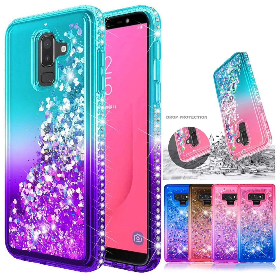 

Luxury Fashion Bling Glitter Liquid Quicksand Case For Samsung Galaxy S8 S8 plus Back Cover For Samsung Galaxy S9 Plus Note 9
