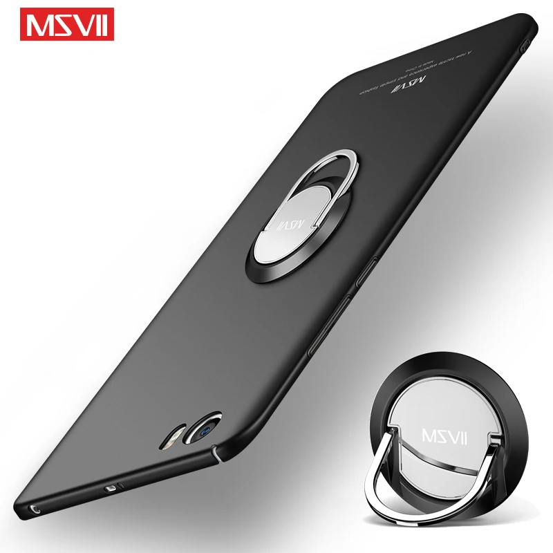 Чехол MSVII для Xiaomi Mi 5 5S 5X A1 тонкие кожаные чехлы с кольцом на палец Xiomi Mi5S Mi5X чехол