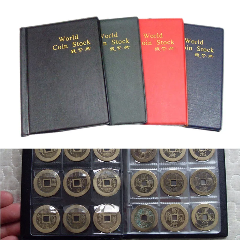 Мини фотоальбомы 120 монет коллекция держатели для хранения Денег Пенни карманный альбом папка для книг для коллекционеров Подарки Поставки