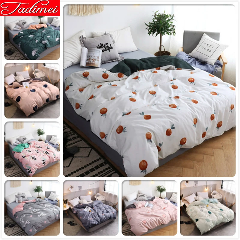 

Adult Kids Soft Cotton 1 piece Duvet Cover Single Twin Full Queen King Size Bedspreads Bed Linen 150x200 180x220 200x230 220x240