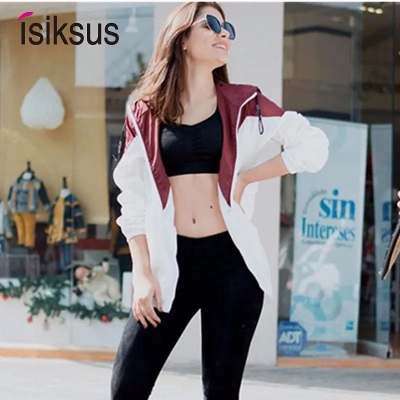Most effective Isiksus Black Windbreak Jacket Women Long Sleeve Hooded Coats Spring Autumn Casual Basic Jackets Pl
