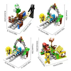 Детские развивающие игрушки-серия World Train комбинированная сцена поезда собранная раннее образование строительные блоки поезд игрушки
