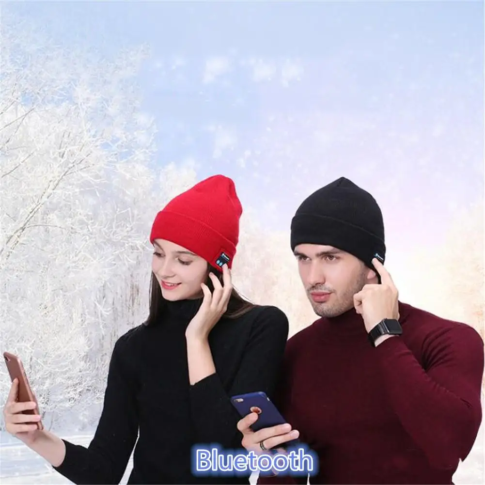 Mounchain унисекс теплые зимние лыжные шапочки шапка беспроводные Bluetooth наушники