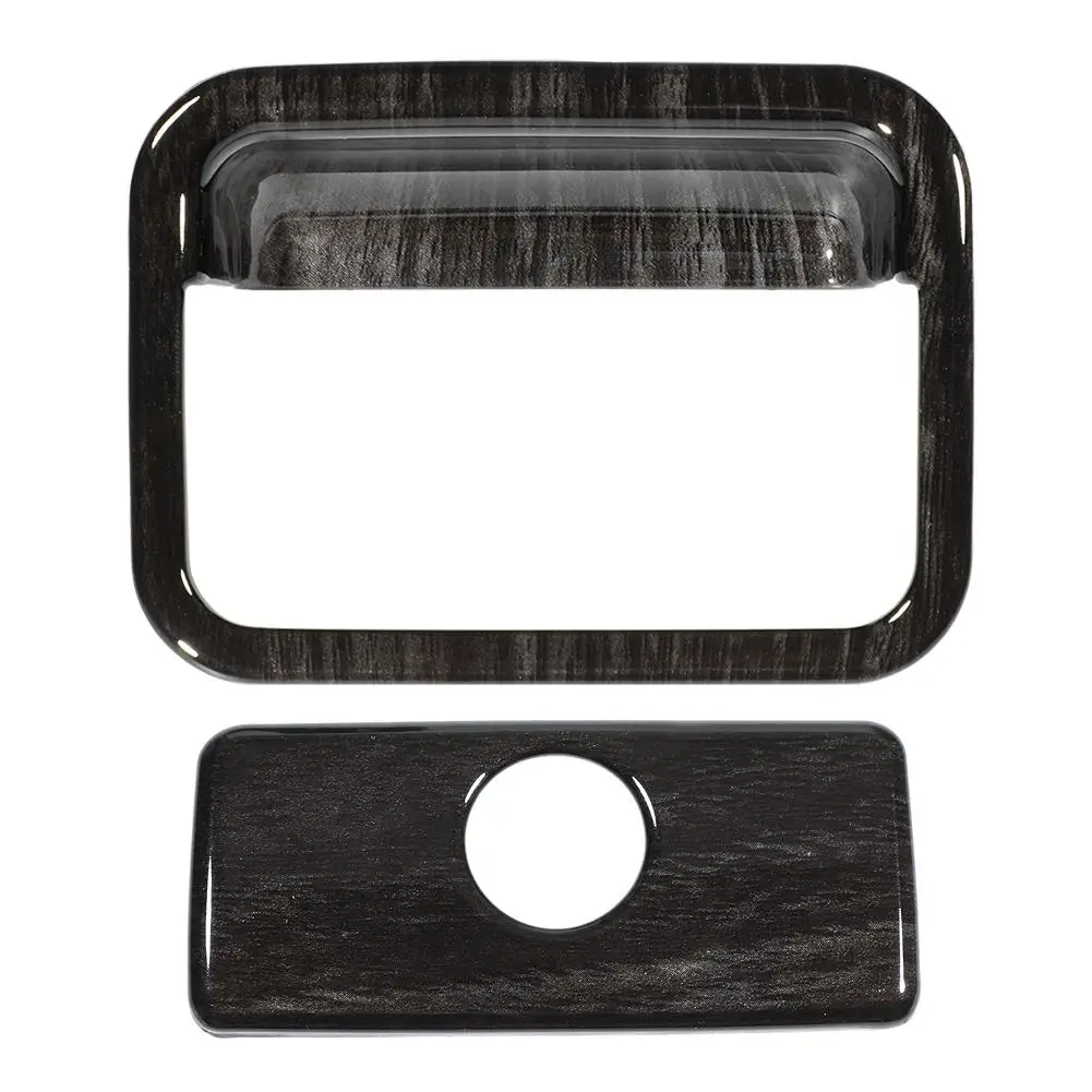 

2pcs Car Left Hand Drive Glove Box Cover Trim for Toyota Prado 2014 2015 2016 2017 2018 Black Wood Grain Car Accessories