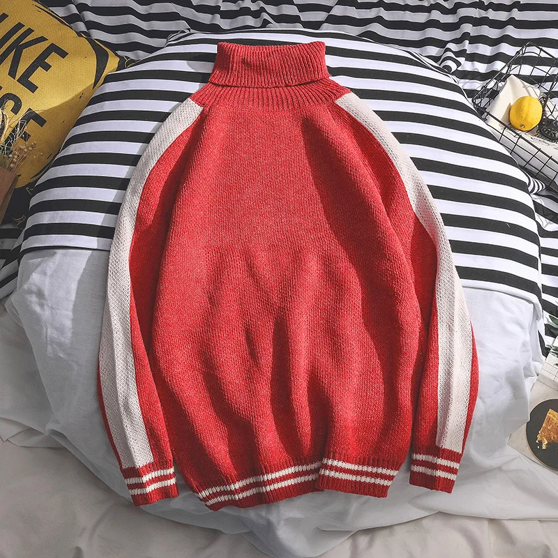 

Fashion Casual Men's Sweater Autumn And Winter New M-2XL Color Matching Loose Pullover Multicolor Personality Youth Popular