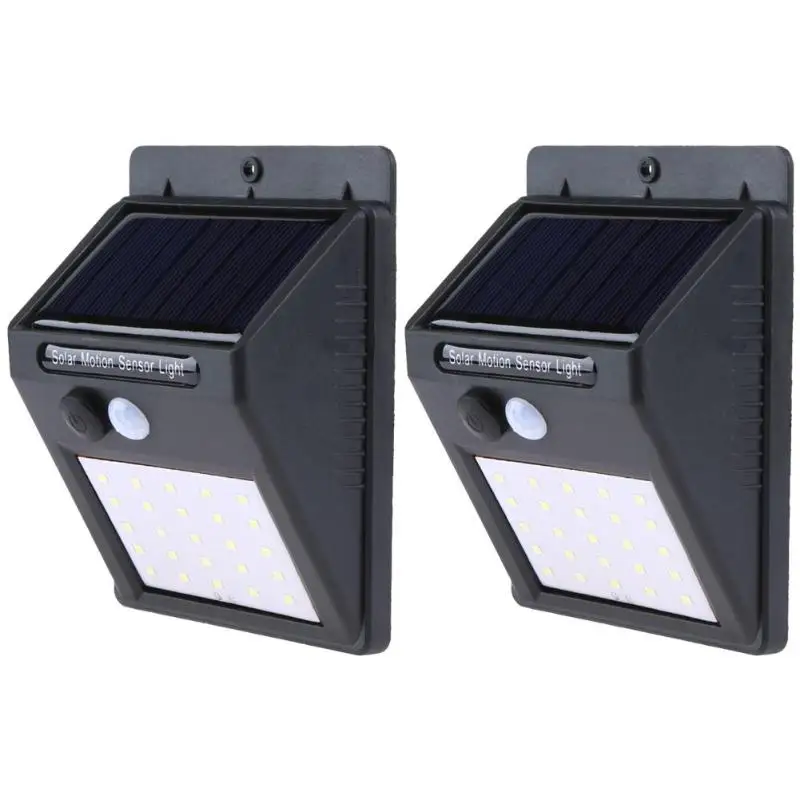 

2pcs 25LED Solar Powered Light Lamp Outdoor Garden Yard IP65 Waterproof PIR Motion Sensor Night Security Wall Lights