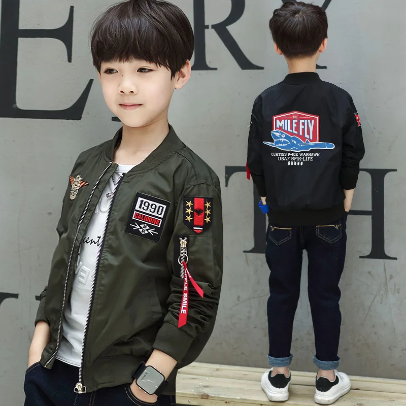 

Children's wear 2019 spring and autumn new fashion letter jacket children's British trend shirt long-sleeved boy clothes
