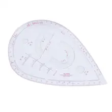1PC Curve Metric Sewing Ruler Measure for Designer Dressmaking Plastic Tailor Grading Transparent Durable Pattern Design Tools Drafting Supplies