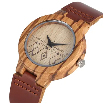 

Female Wooden Watches Genuine Leather Women's Quartz Timepiece Wood Clock Ultra-light Wristwatches Elegant Casual Ladies Watch