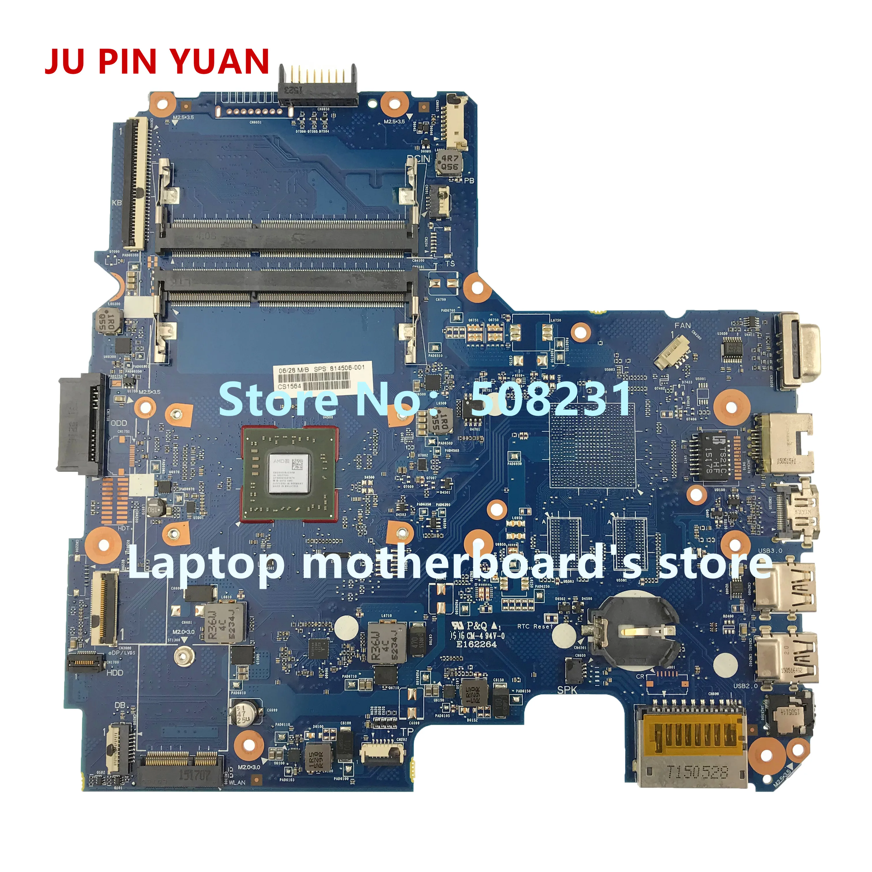 

814506-001 814506-501 Laptop Motherboard for HP Pavillion 245 G4 G5 14-AF Notebook PC Fully Tested