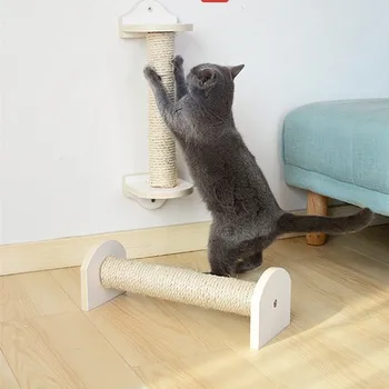 

40*6 cm Cat Wall Scratching Post Tree Wall-Mounted Cat Sisal Shelf Pet Kitten Scratchers Board Toys Cat Climbing Frames CW110