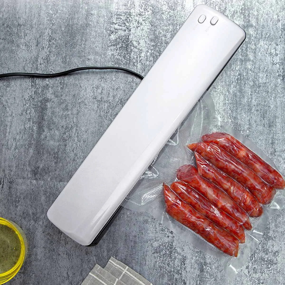 

Electric Vacuum Sealer Packaging Machine For Home Kitchen Including 10pcs Food Saver Bags Commercial Vacuum Food Sealing