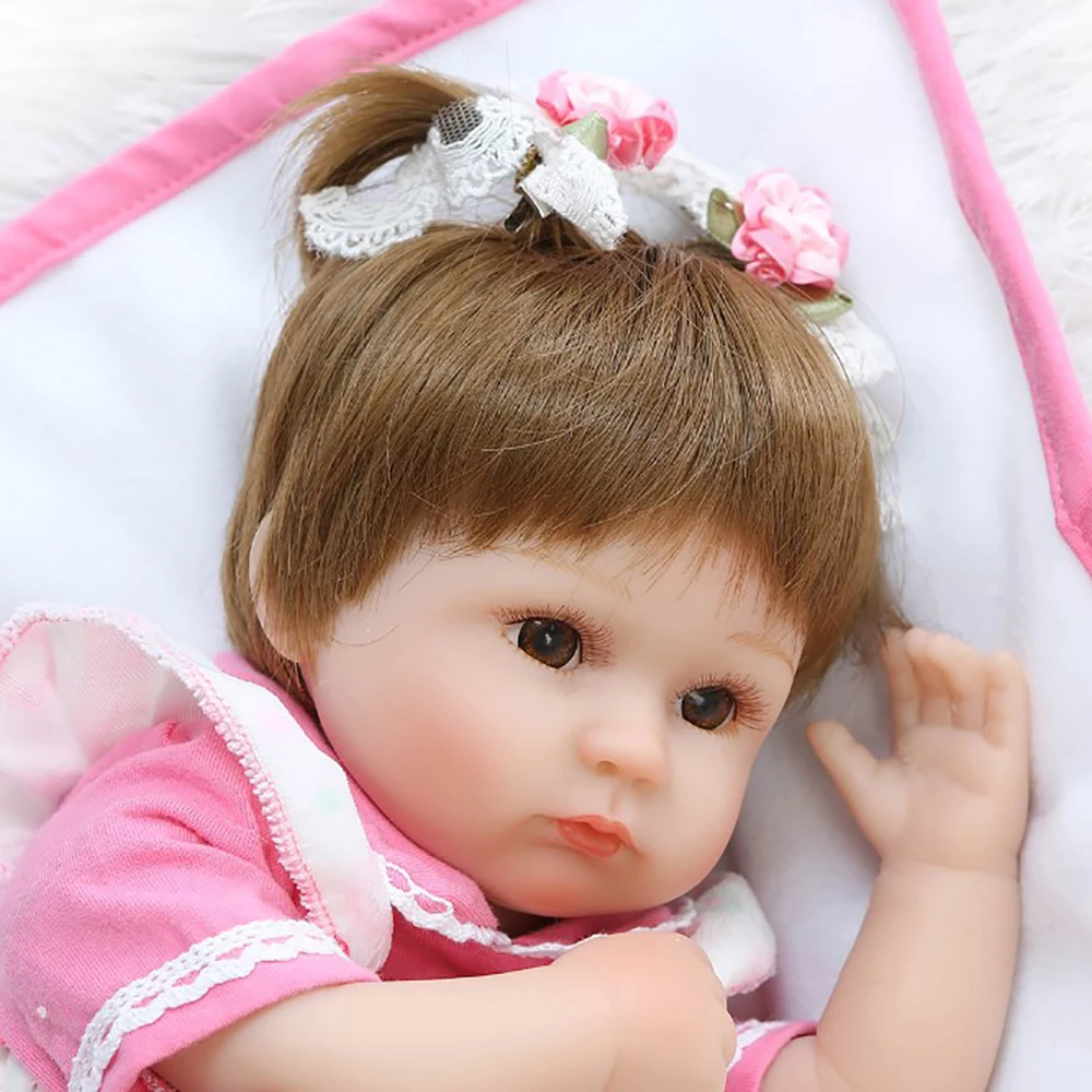 17 &quotсиликоновая кукла Reborn Baby Doll для девочек настоящая жизнь Реалистичная детей