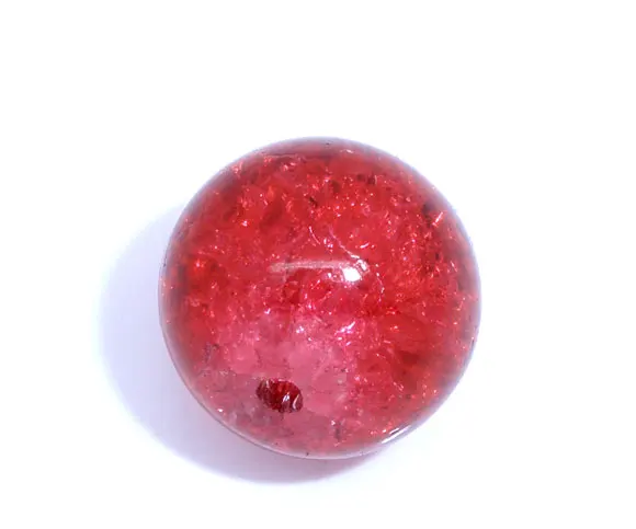 

30 Crackle Glass Round Beads 12mm Dia. (B05649)