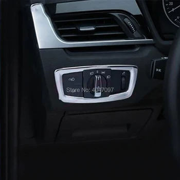 

1Piece Car Headlight Switch Protection Trim Headlights Switch Decoration Circle Sticker for BMW X1 F48 2016 2017 LHD Accessories