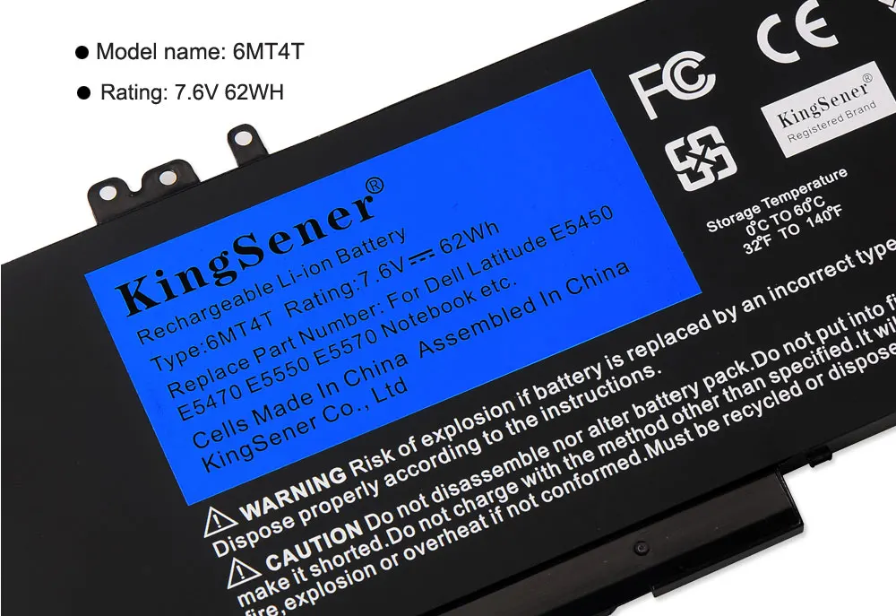 KingSener New 6MT4T Laptop Battery For Dell Latitude E5450 E5470 E5550 E5570 Notebook 15.6\ KingSener New 6MT4T Laptop Battery For Dell Latitude E5450 E5470 E5550 E5570 Notebook 15.6\