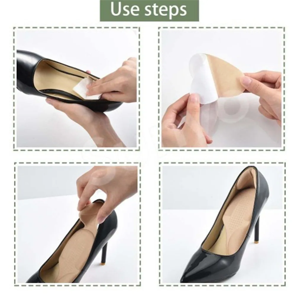 High Heels Grips Inserts Silicone Liner Arch Support Heel Protector Shoes Pads Orthotic White Insoles Fashion Shoe Accessories