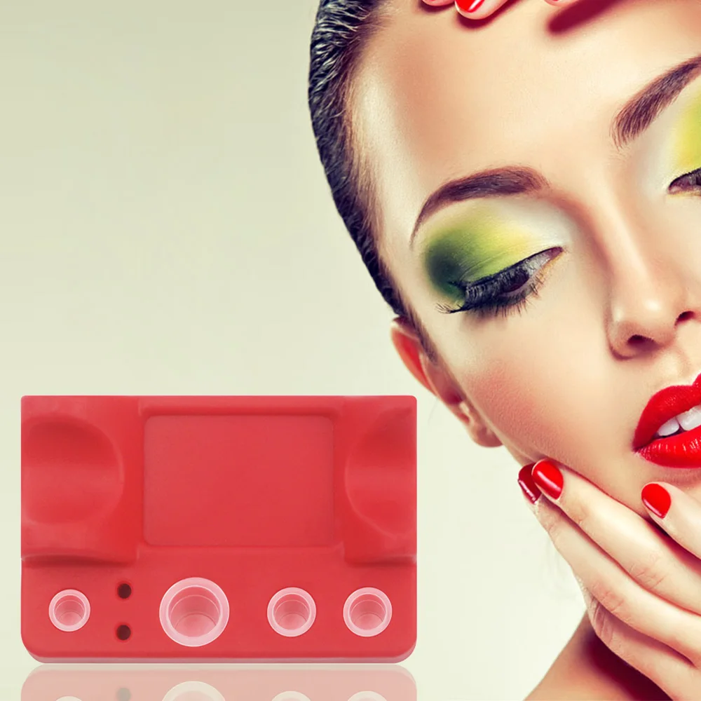 

Square Silicone Tattoo Ink Pigment Cup Holder Embroidery Paint Cap Stand Microblading Pen Rack Eyebrow Machine Accessories