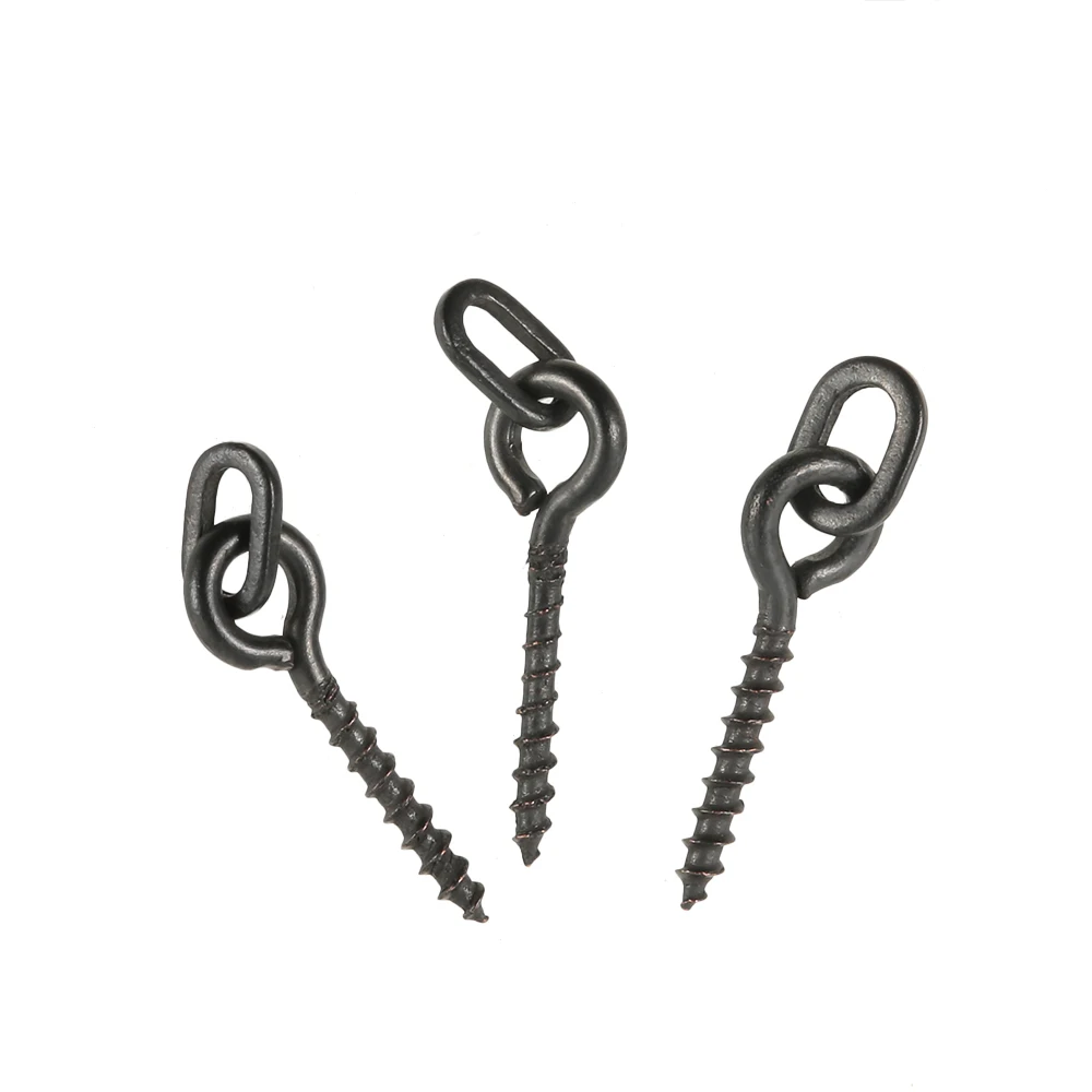 

100pcs/lot Carp Fishing Boilies Bait Screw With Round Loop Hook Holder Matte