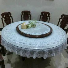 Fine Round Table Fabric Art Lace Tablecloth Household European Small Turntable Cloth Concise Modern Christmas Wedding Decoration