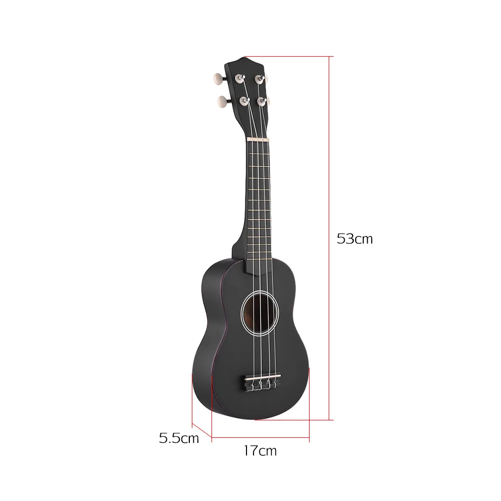 21 "Ukulele Set Colorato Acoustic Soprano Ukulele Ukulele Kit Tiglio con Borsa per il trasporto Della Cinghia Corde Picks Guitar Tuner