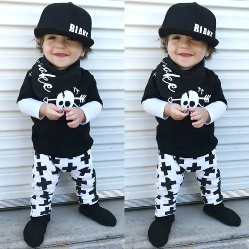 baby boy in leggings