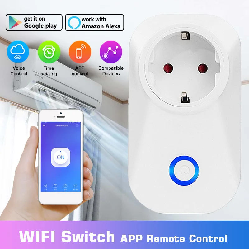 

Time Funtion WiFi Switch - Wireless Remote Control Electrical for Household Appliances DIY Your Home via Android App-EU