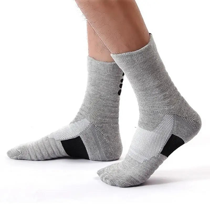 

Men Running Socks Professional Sport Basketball Cotton Gym Outdoor Towel Non-slip Hiking Shoes MTB Cycling Socks Sweat Socks