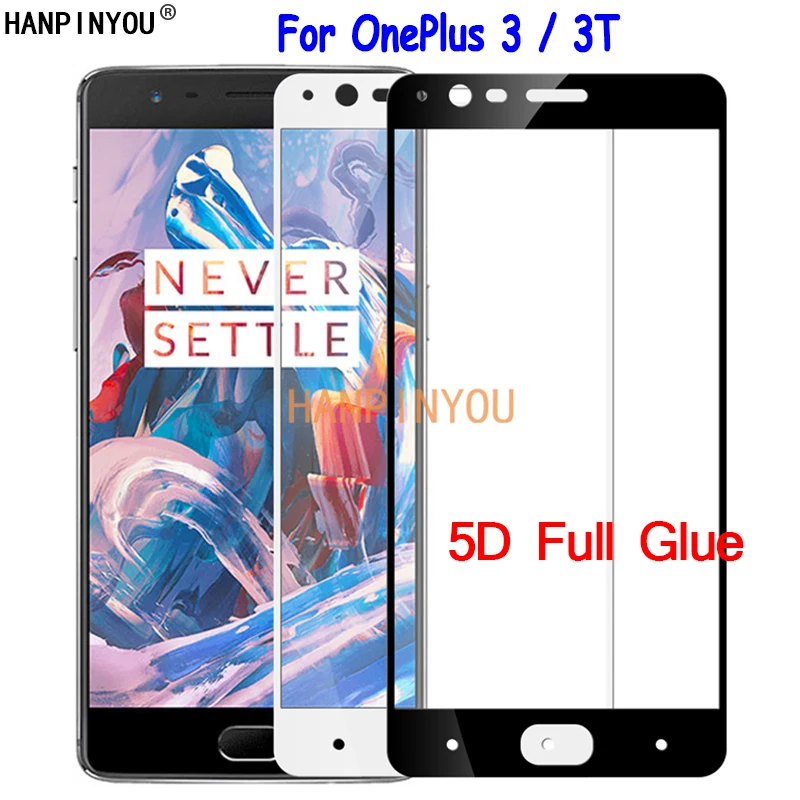 

For OnePlus 3 A3000 / 3T A3010 1+3 1+3T 5D Full Glue Full Cover Tempered Glass Screen Protector Explosion-proof Protective Film