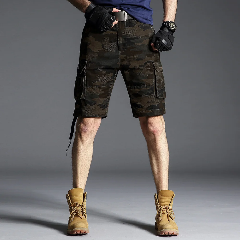 

Men Cargo Shorts Fashion Camo Streetwear Military Camouflage Bermuda Male Short Trousers Pocket Casual Summer Cotton Male Shorts
