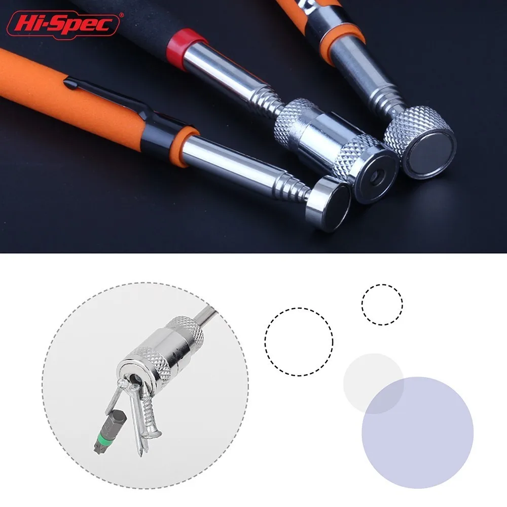 Hi-Spec 8 фунтов Гибкая сверхмощная телескопическая магнитная палочка инструмент сильный магнит Магнитная ручка 510 мм Выдвижной ручной инструмент PT001