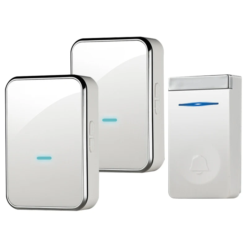 

Wireless Doorbell Self-Powered No Battery Waterproof 150M Range Door Bell Push Button Door Chime For Old People(Us Plug)