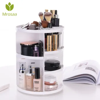 

Hot Fashion 360-degree Rotating Makeup Organizer Brush Holder Jewelry Organizer Case Jewelry Makeup Cosmetic Storage Box Shelf