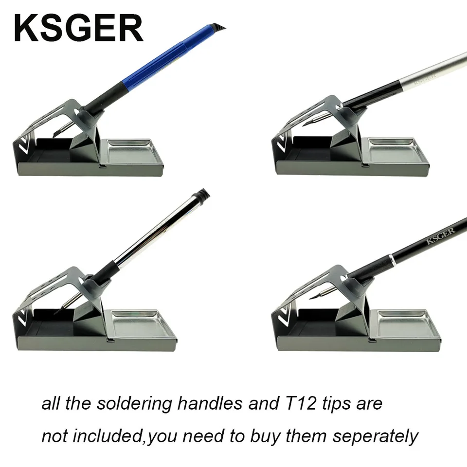 KSGER DIY T12 Holder Soldering Iron OLED Station Stand FX9501 Handle Welding