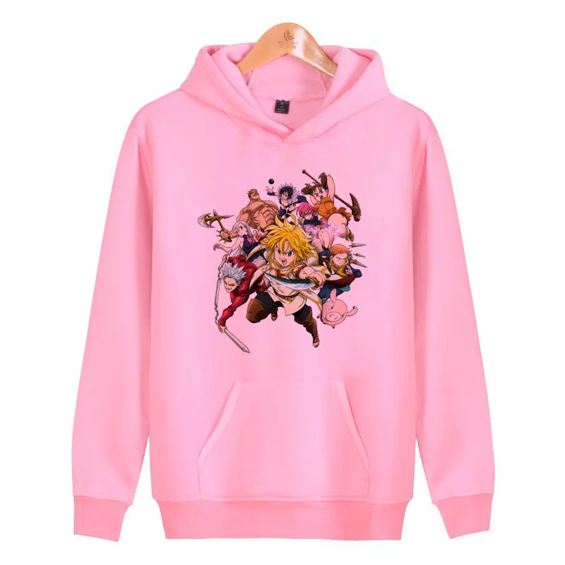 

the seven deadly sins hoodies sweatshirts male hip streetwear pullover men/women harajuku hoddies homme hop J2437