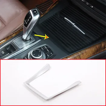 

Matte Silver ABS Chrome Center Console Frame Decoration Cup Holder Trim For BMW X5 E70 2008-2013 Car Accessories