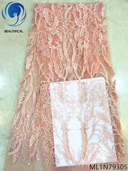 

BEAUTIFICAL nigerian lace fabrics african party lace fabric wholesale african lace fabric for wedding latest design ML1N793