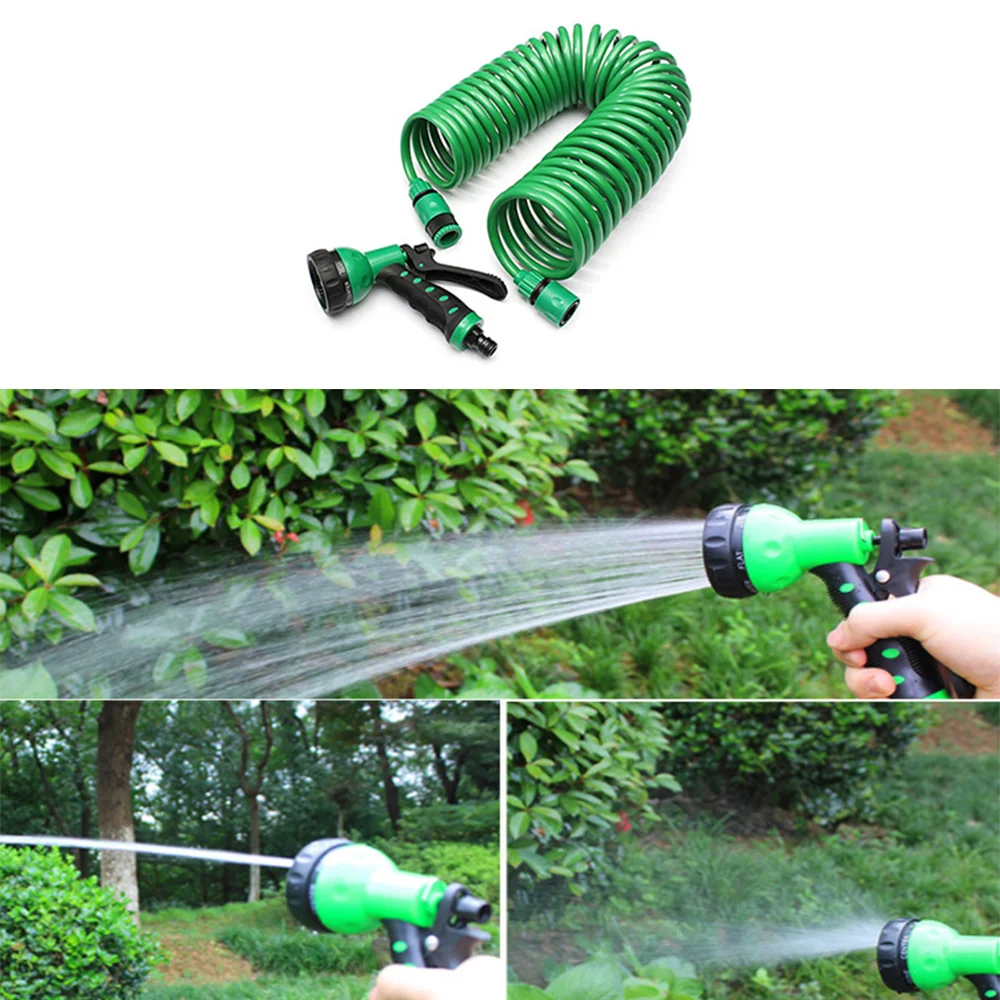Flexible Garden Hose Spray Gun Set Car Watering Hose With Spray Gun Expandable Water Hose Pipe