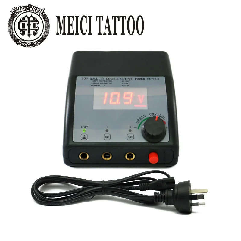 

Professional Double Output Black Casting LCD Digital Tattoo Power Supply For Machine motor pen work